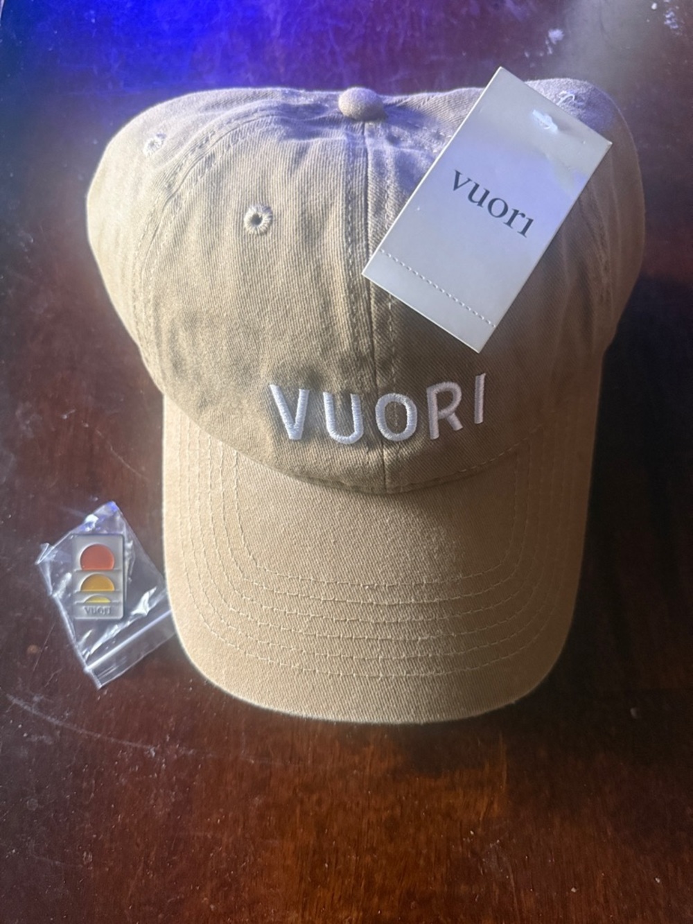 Vuori Tan Embroidered Logo Baseball Cap